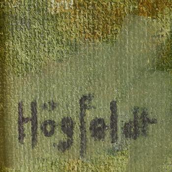ROBERT HÖGFELDT, oljemålning på pappannå. Signerad.