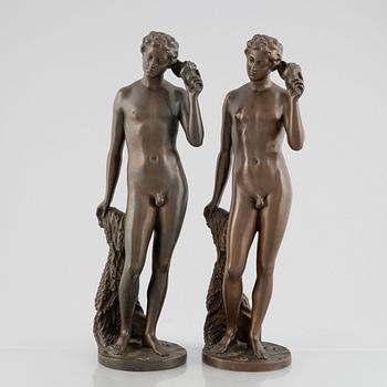 Hiram Powers, after, a pair of "Fisher Boy".