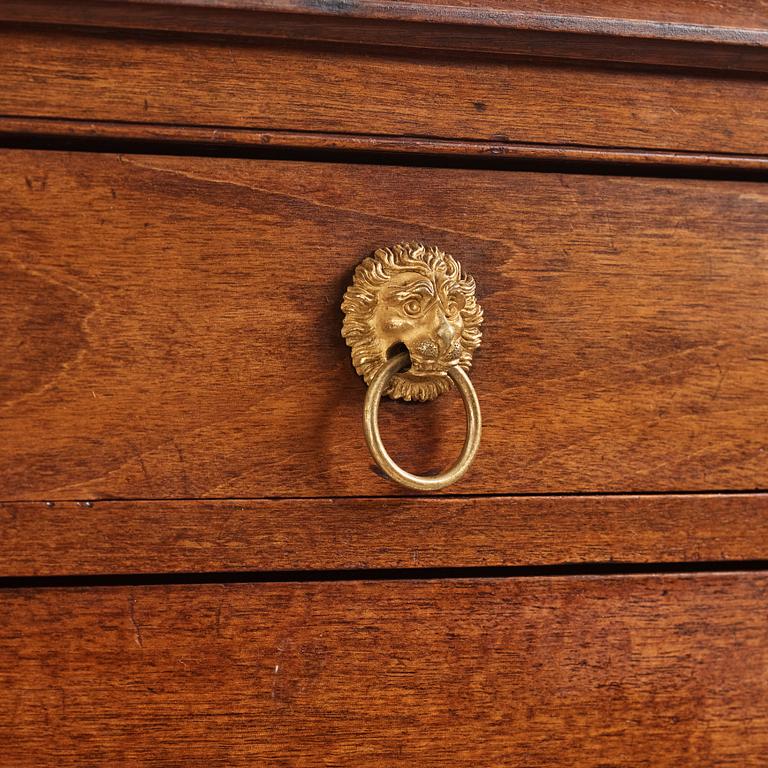 A late Gustavian mahogany-veneered and ormolu-mounted secretaire attributed to J.F. Wejssenburg (master 1795-1837).