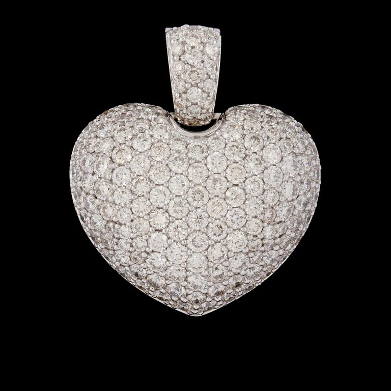 HÄNGE, 18k vitguld med 151 briljantslipade diamanter, 3.12 ct. Vikt 9 g.