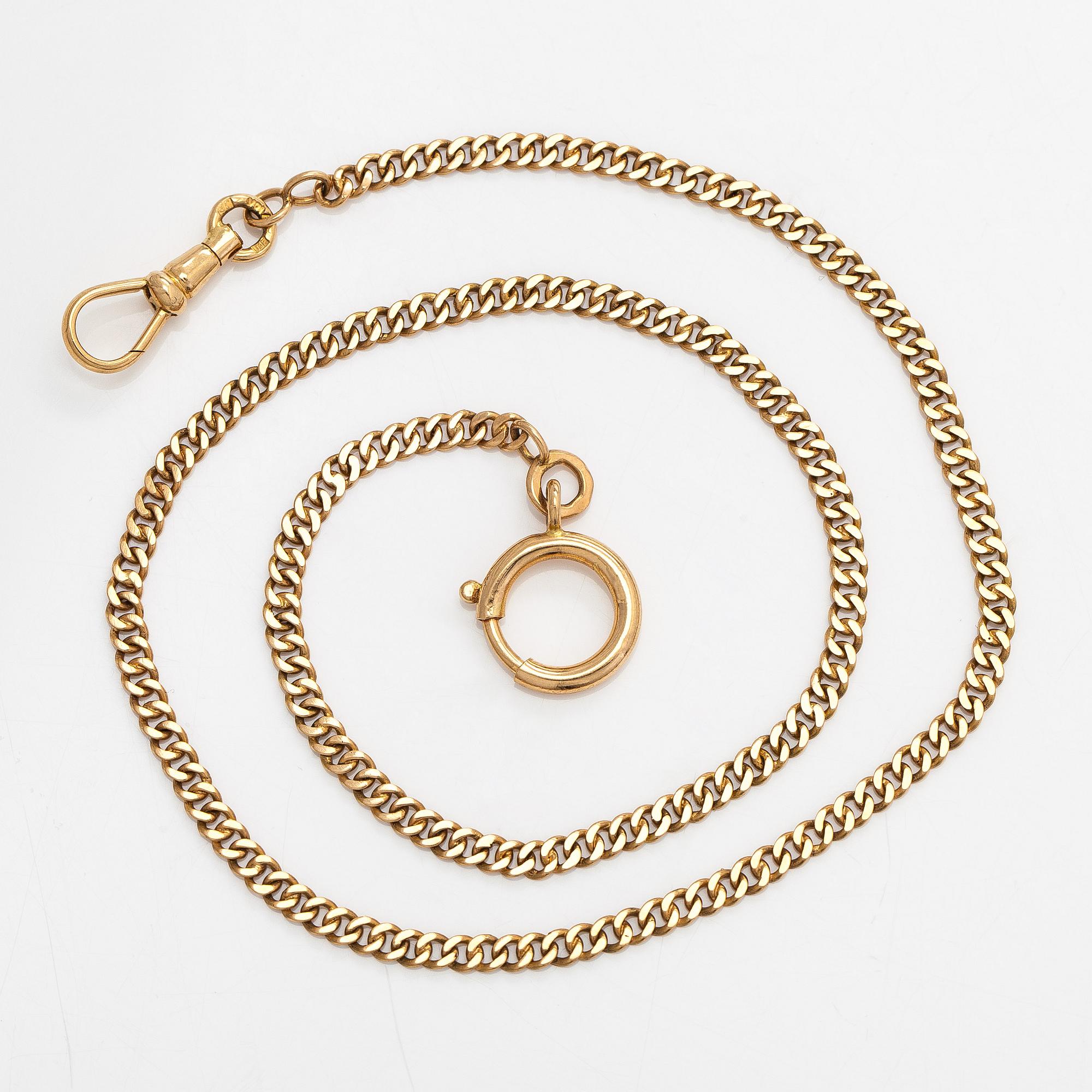 An 18K gold qatch chain.
