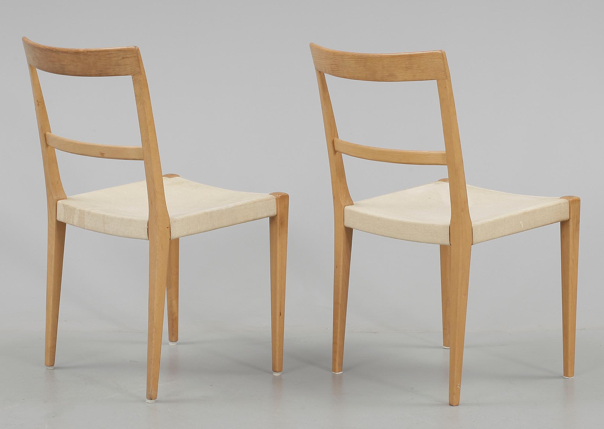 STOLAR, ett par, "Mimat", Bruno Mathsson, Bruno Mathsson International, 1900-tal.