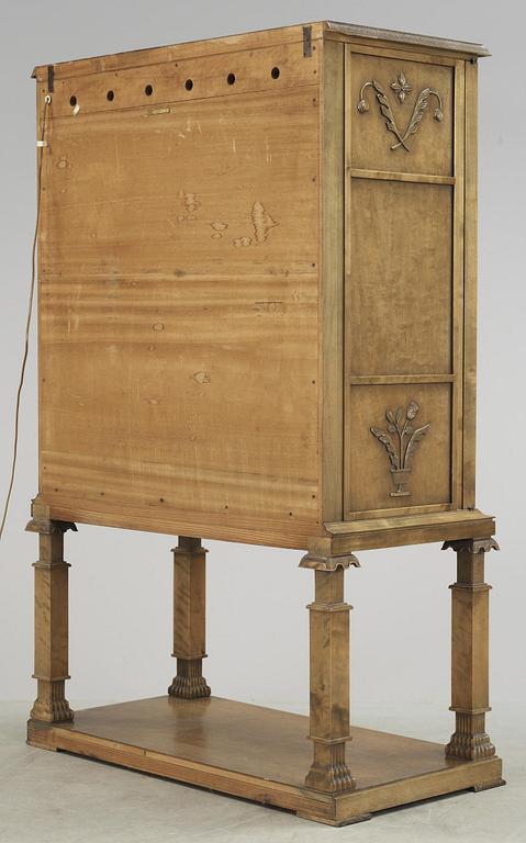 An Axel-Einar Hjorth Swedish Grace bar cabinet 'Caesar', antique patinated birch, Nordiska Kompaniet.