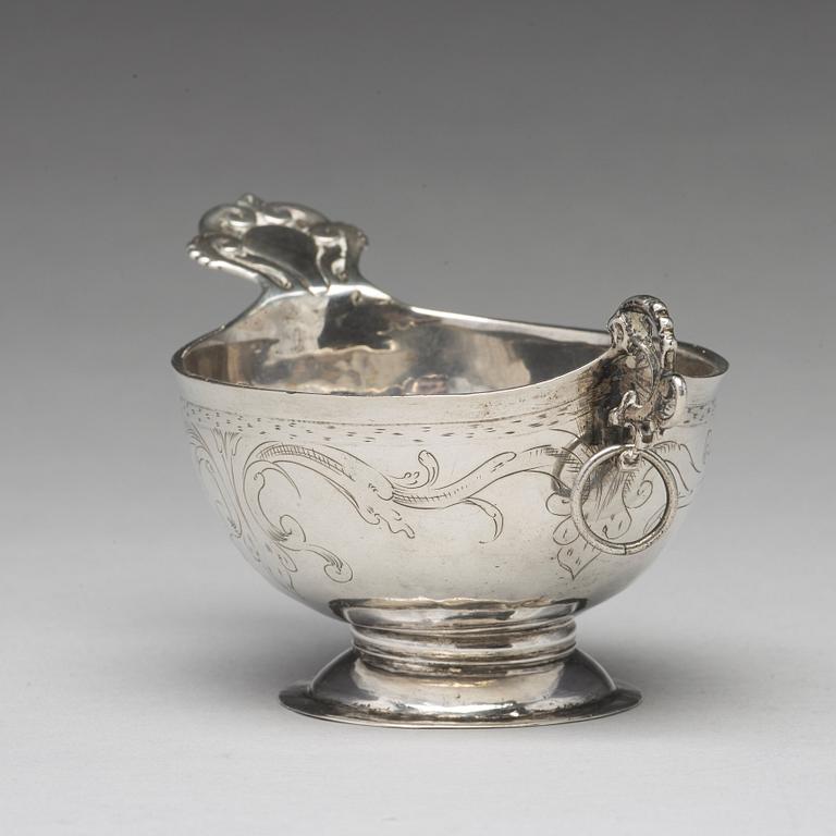 A Swedish 18th century silver brandy-bowl, mark of Johan Rudman, Gävle (1689-1727(1734)).