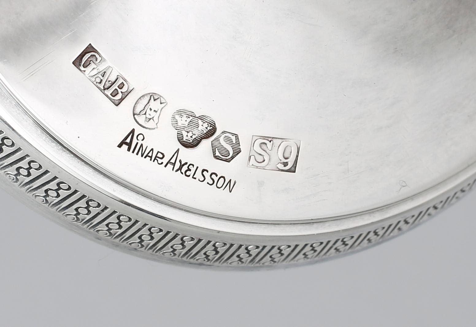 LJUSSTAKAR, 3 st, silver, Ainar Axelsson, GAB, Stockholm 1968.