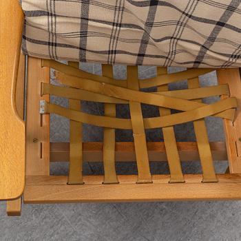 HANS J WEGNER, a pair of oak easy chairs, Getama, Denmark.