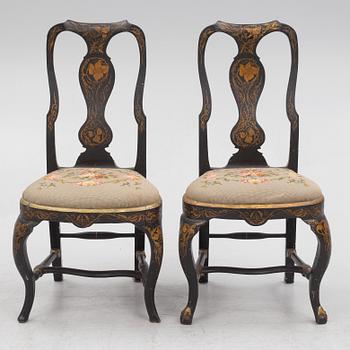 A pair of Rococo chairs, second half of the 18th Century.