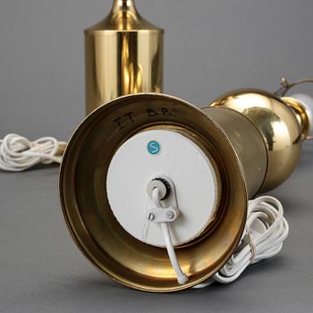 BORDSLAMPOR, ett par, 1900-talets andra hälft.