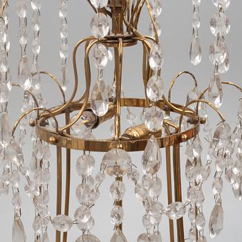 A pair of late Gustavian style chandeliers, 20th Century.