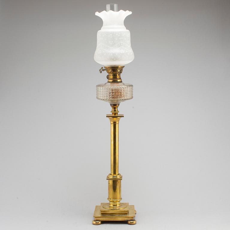 FOTOGENLAMPA, mässing, sent 1800-tal.