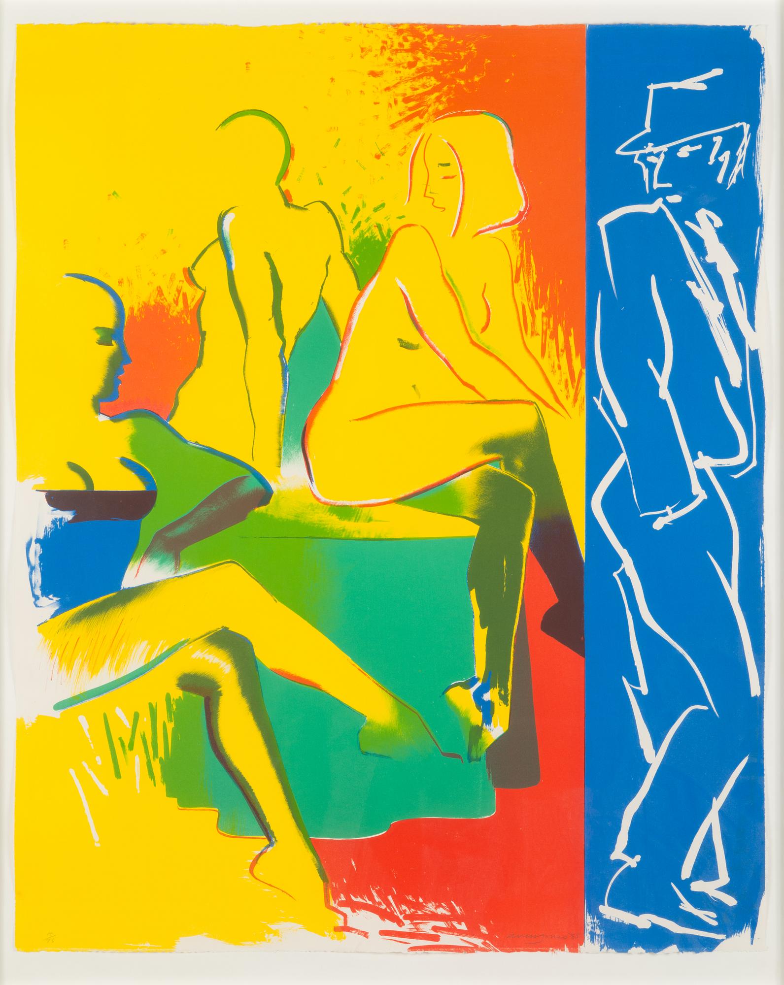 Allen Jones, färglitografi, signerad och daterad -85, numrerad 19/75.