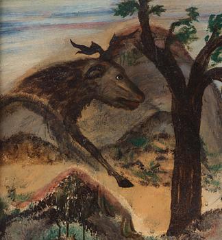 Lim-Johan (Johan Erik Olsson), Elk and hound.