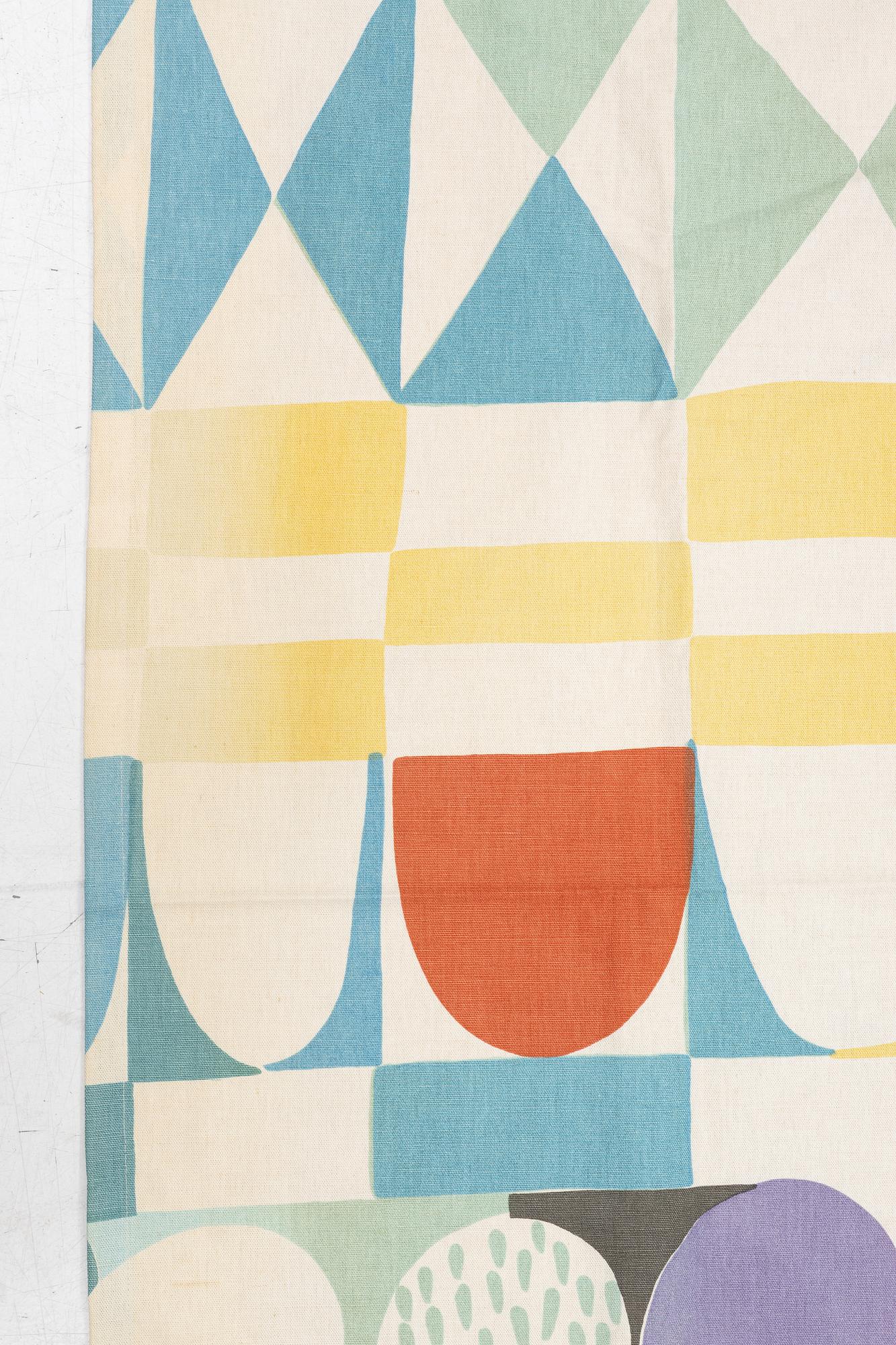 Josef Frank, a pair of curtains, in the "Bows" pattern,