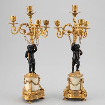 A pair of Louis XV style candelabra 19th century.