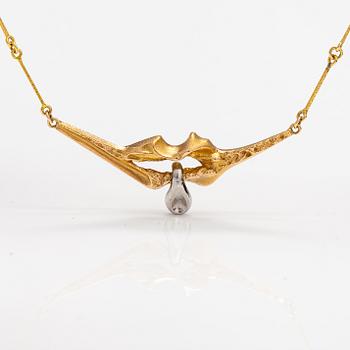 Björn Weckström, "Dali", a 14K gold and platinum necklace. Lapponia 1987.