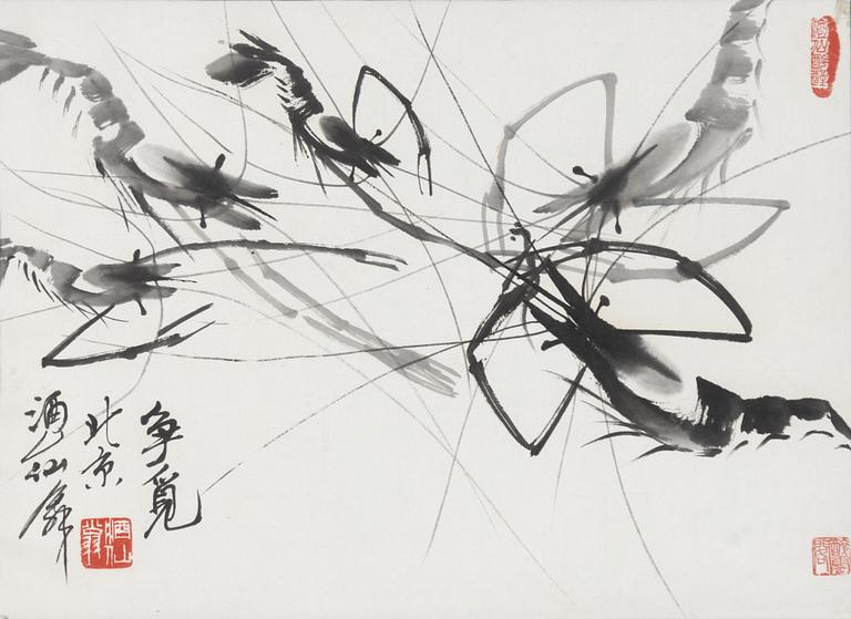 Unknown artist after Qi Baishi, ink on paper, China, 20th century.