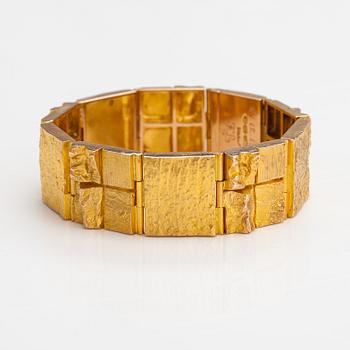 Björn Weckström, A 14K gold bracelet "Quadrate forms". Lapponia 1967.