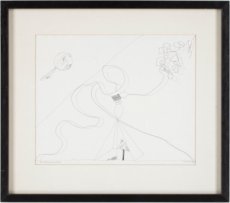 HANS VIKSTEN, tuschteckning, sign o dat 1978.