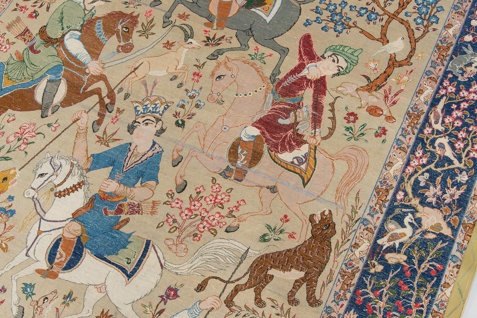 A semi-antique Isfahan rug, central Persia, approx. 243 x 151 cm.