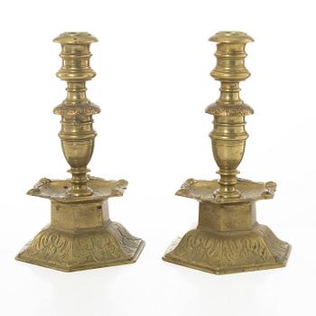 Ljusstakar, ett par, barockstil, 1900-tal.