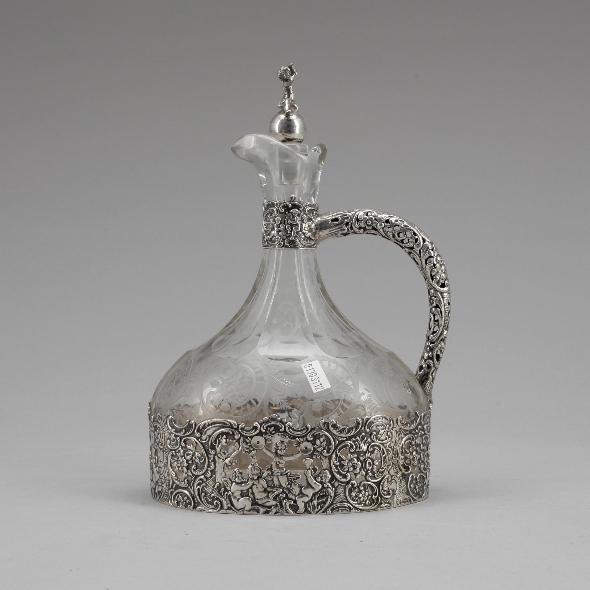 KARAFF, silver och glas, CAK, Göteborg, 1928.