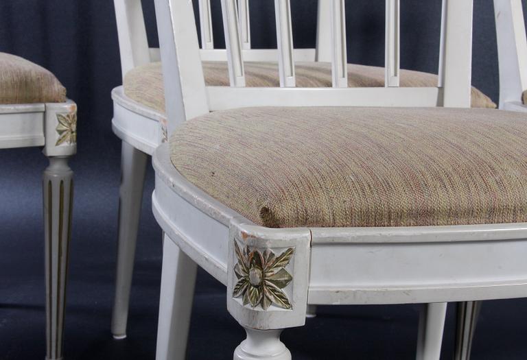 STOLAR, 4 st, gustaviansk stil, 1900-tal.