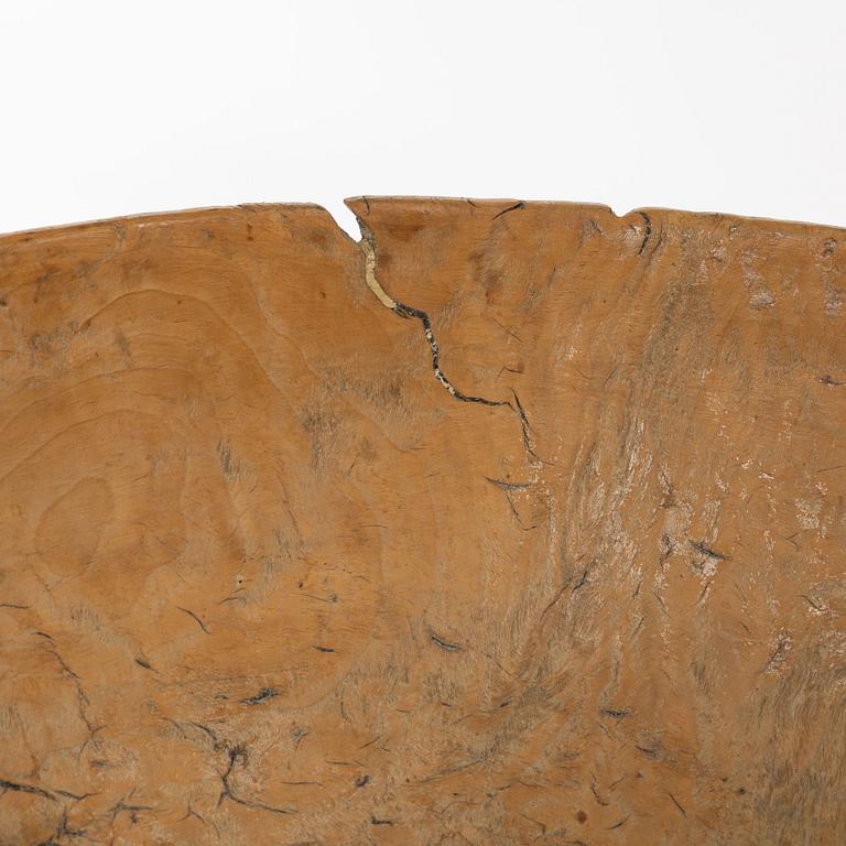 A Swedish burl bowl, dated 1796.
