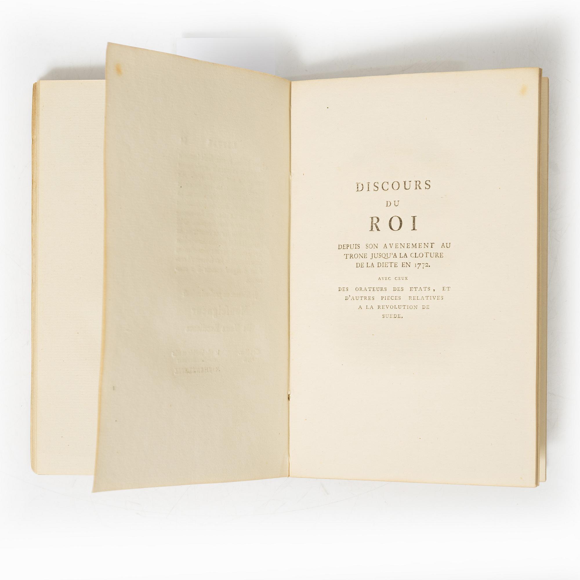 With unique, letterpress dedication leaf, 1773.
