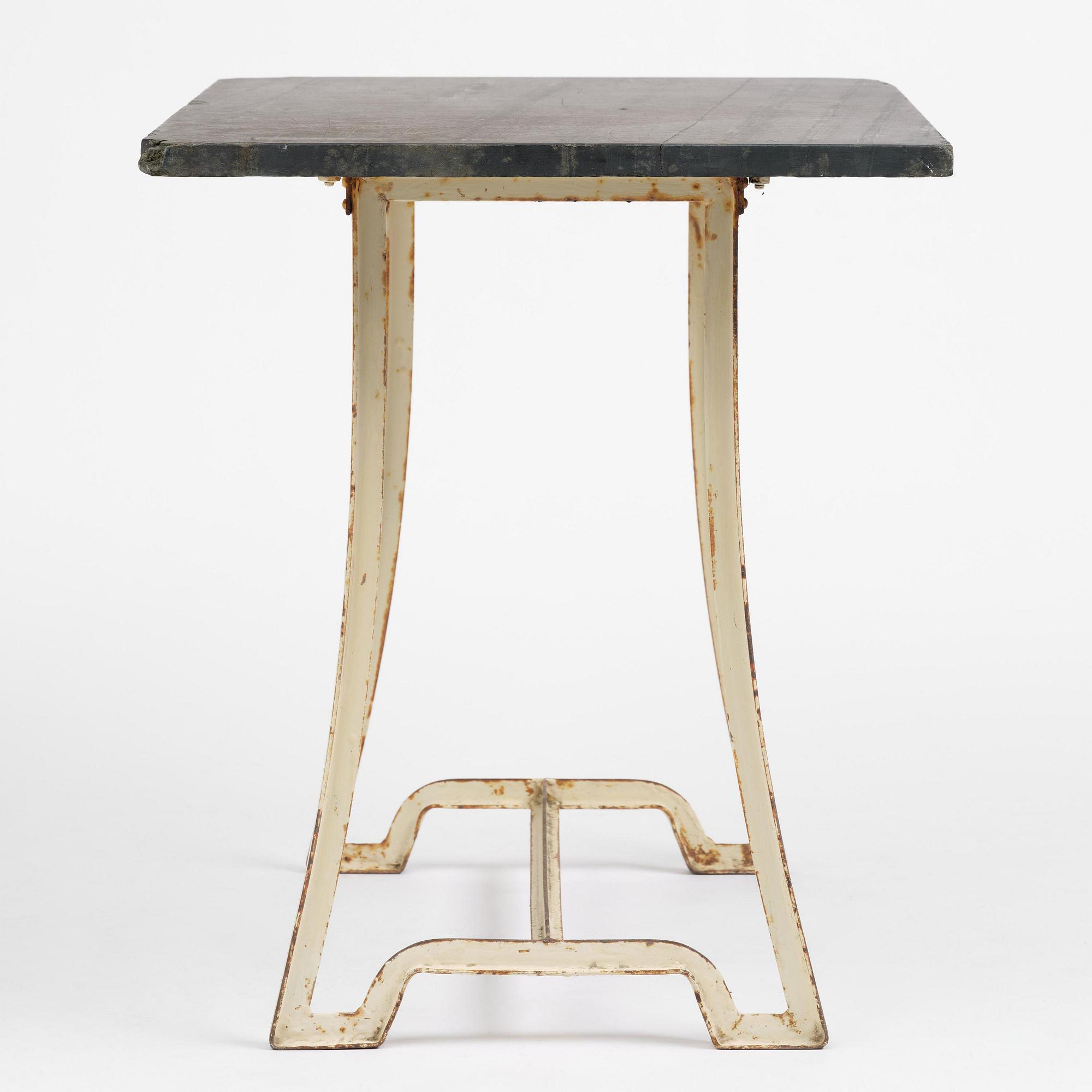 Carl Hörvik, a garden furniture set, a table and four chairs, possibly produced by Thulins vagnfabrik, Skillingaryd, Sweden.