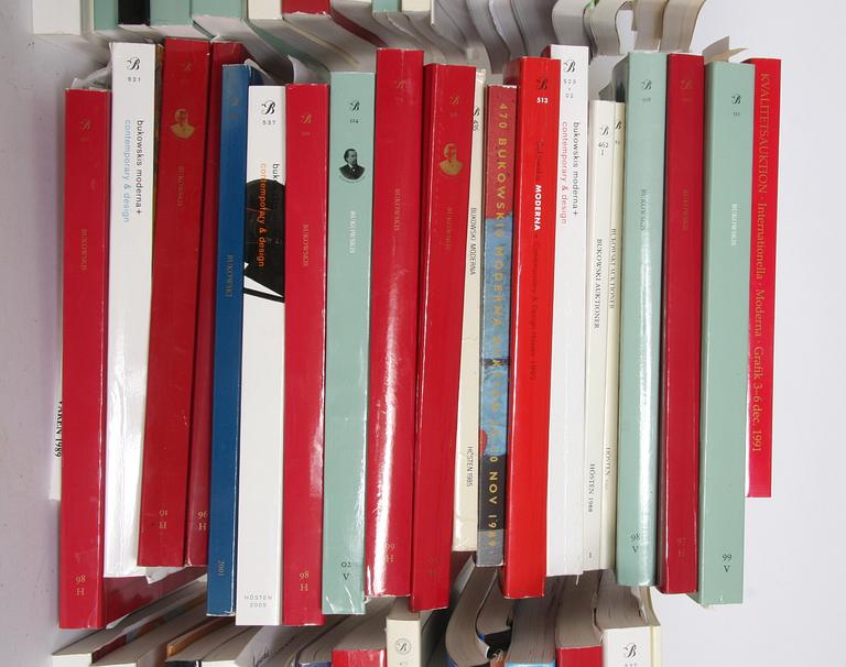 PARTI AUKTIONSKATALOGER, c:a 60 st, Bukowskis, Beijers, Stockholms Auktionsverk m fl.