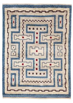 268. Sigvard Bernadotte, a carpet, knotted pile, ca 210,5 x 153,5 cm, signed SB.