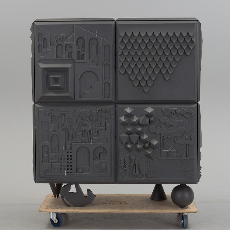 A “Tout va bien Cabinet Black” cabinet by Antoine et Manuel, BD Barcelona.