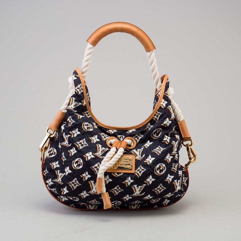 LOUIS VUITTON, "Limited Edition Navy Blue Nylon Bulles MM", BAG.