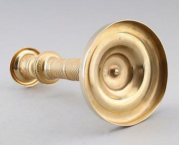 LJUSSTAKE, förgylld brons, empire, omkring 1810.