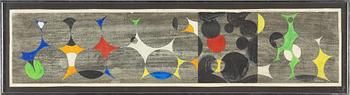 Pierre Olofsson,  gouache on etching, signed.