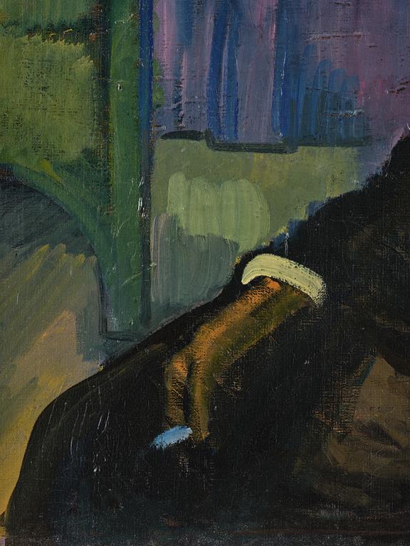 Axel Törneman, "Självporträtt med cigarett".