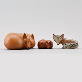 FIGURER, 3 st, keramik, Lisa Larson, Gustavsberg.