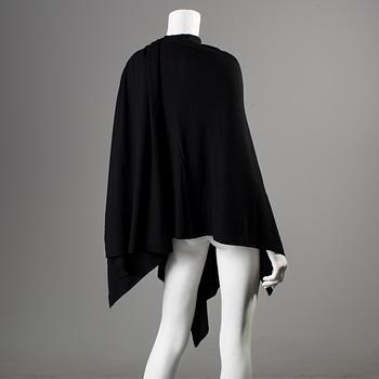 A black cottonponcho by Ralph Lauren.