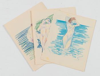 Santeri Salokivi, Ladies on the Beach, 3 pcs.