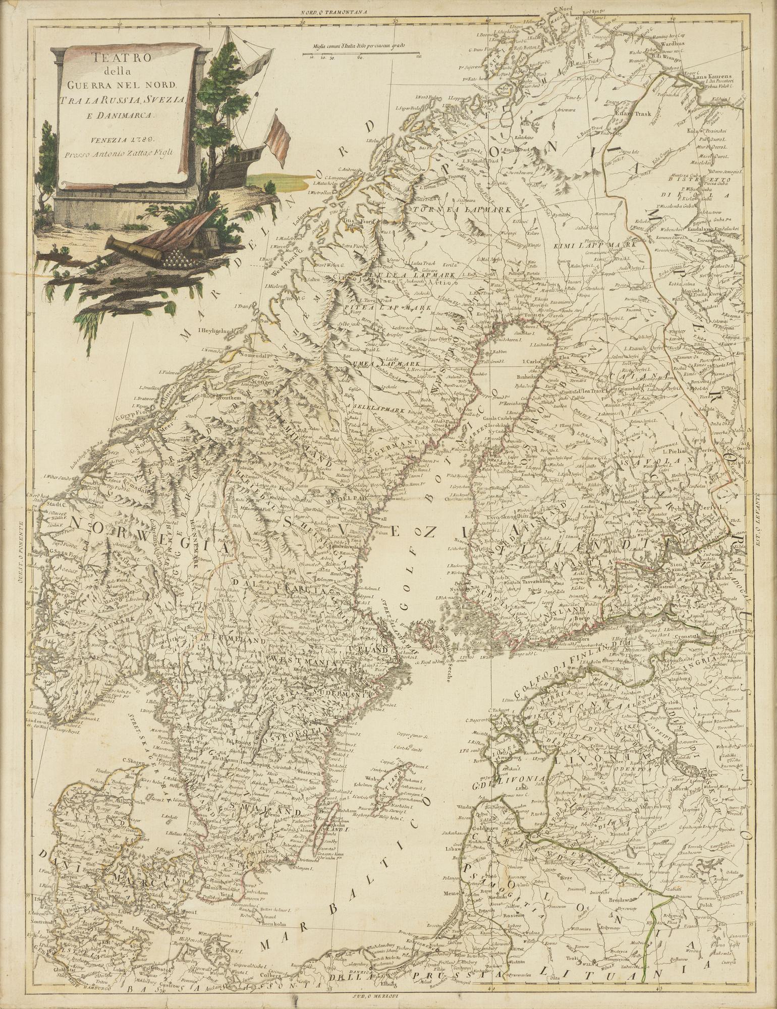 Karta/kopparstick av Antonio Zatta (1757-1797).