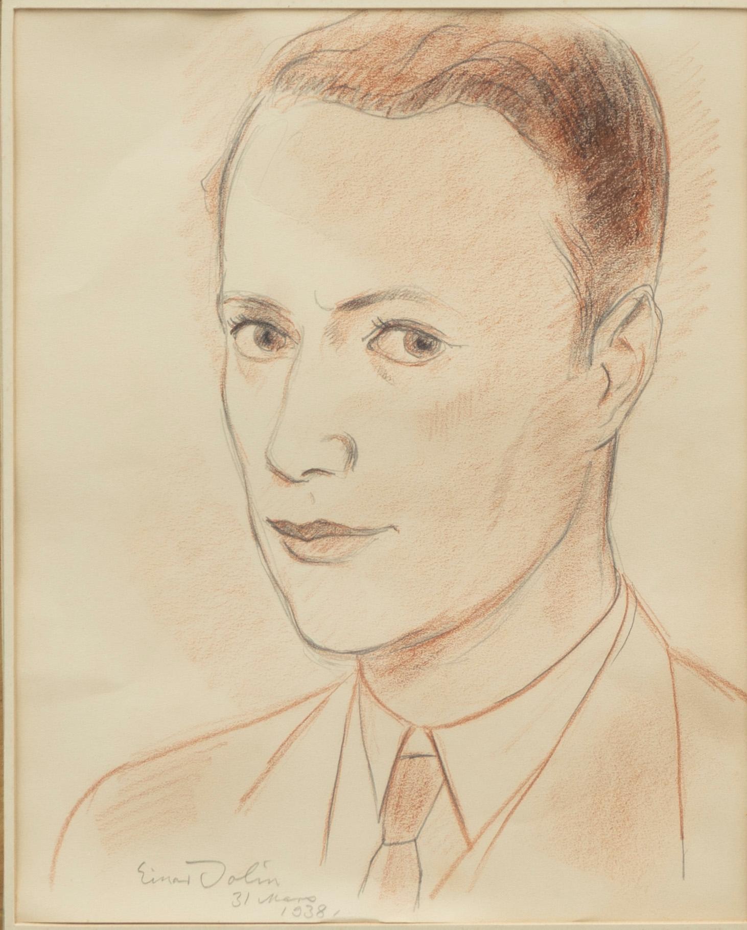 Einar Jolin, Självporträtt.