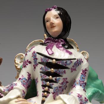 FIGURIN, porslin. Meissen.