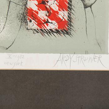 ARDY STRÜWER, litografi, signerad och daterad New York 1982,  numrerad 63/200.