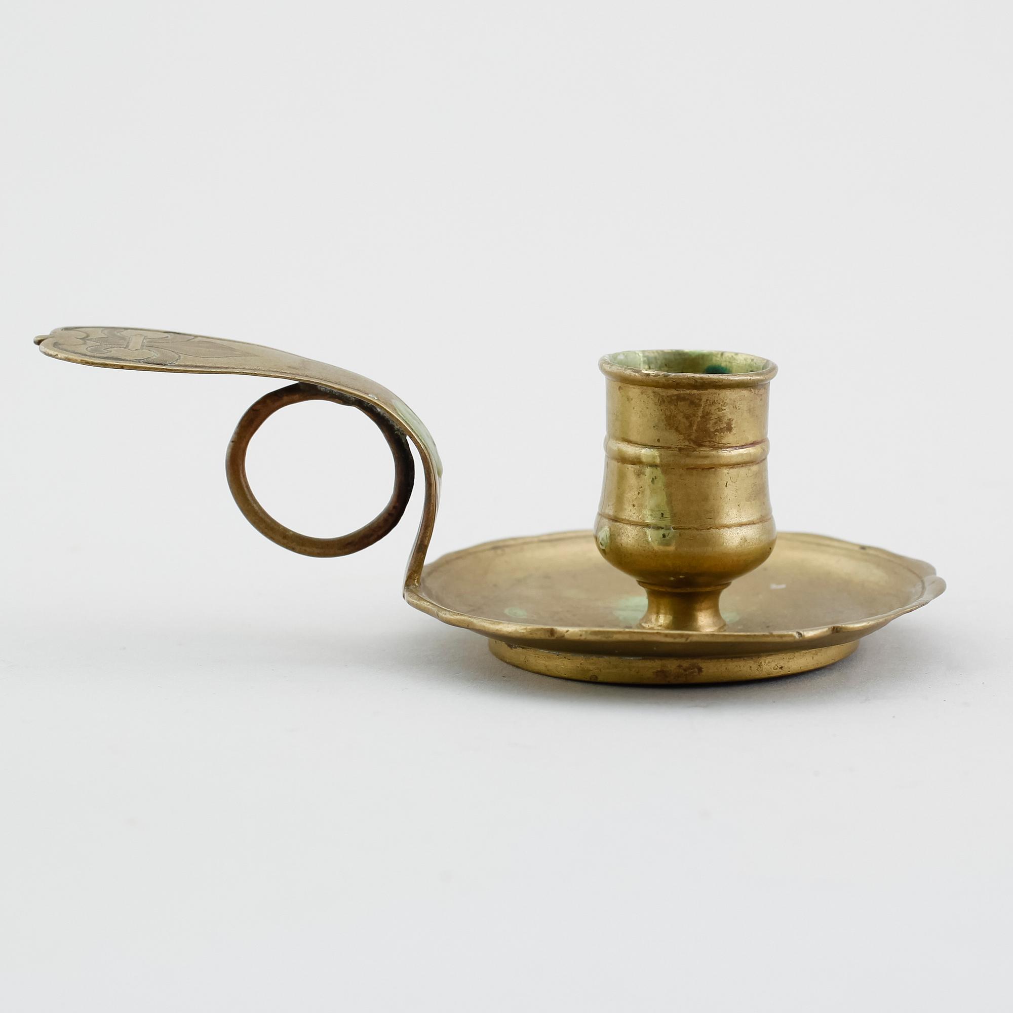 NATTLJUSSTAKE, mässing, 1700-tal.