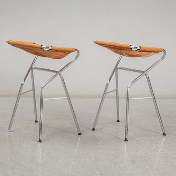 ANNA VON SCHEWEN & BJÖRN DAHLSTRÖM, six steel bar stools from Lammhults. Model designed in 2004.