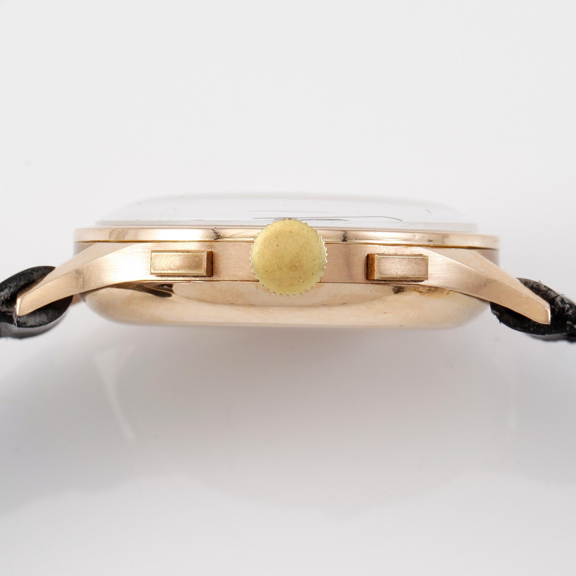 ARMBANDSUR, 18K guld, Coranic, Chronograph, 1900-talets mitt.