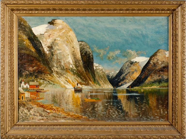 OKÄND KONSTNÄR, olja på duk, signerad Chr Norland, Norge, 1900-talets första hälft.