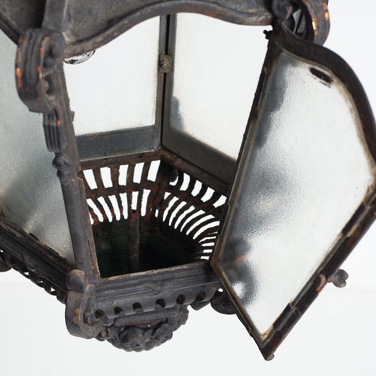A pair of lanterns, circa 1900, from the Sagerska building, Hamngatan 14, Stockholm.