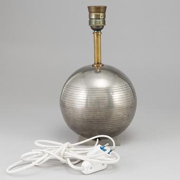 A pewter table lamp by GAB, Stockholm 1933.