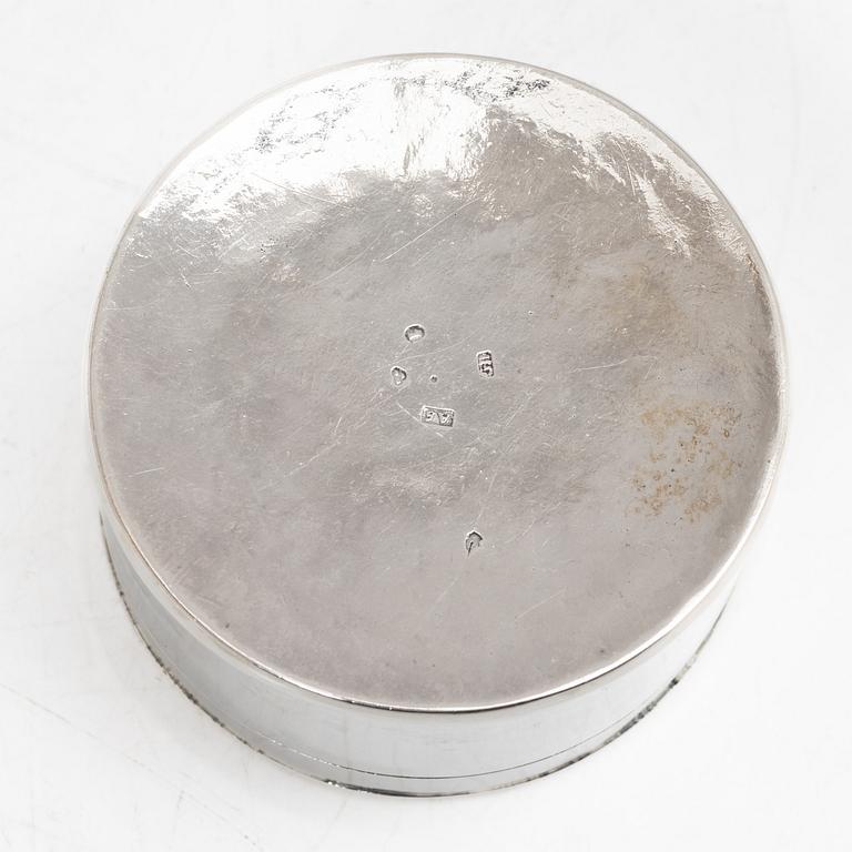 A Swedish silver box, Malmö 1855.